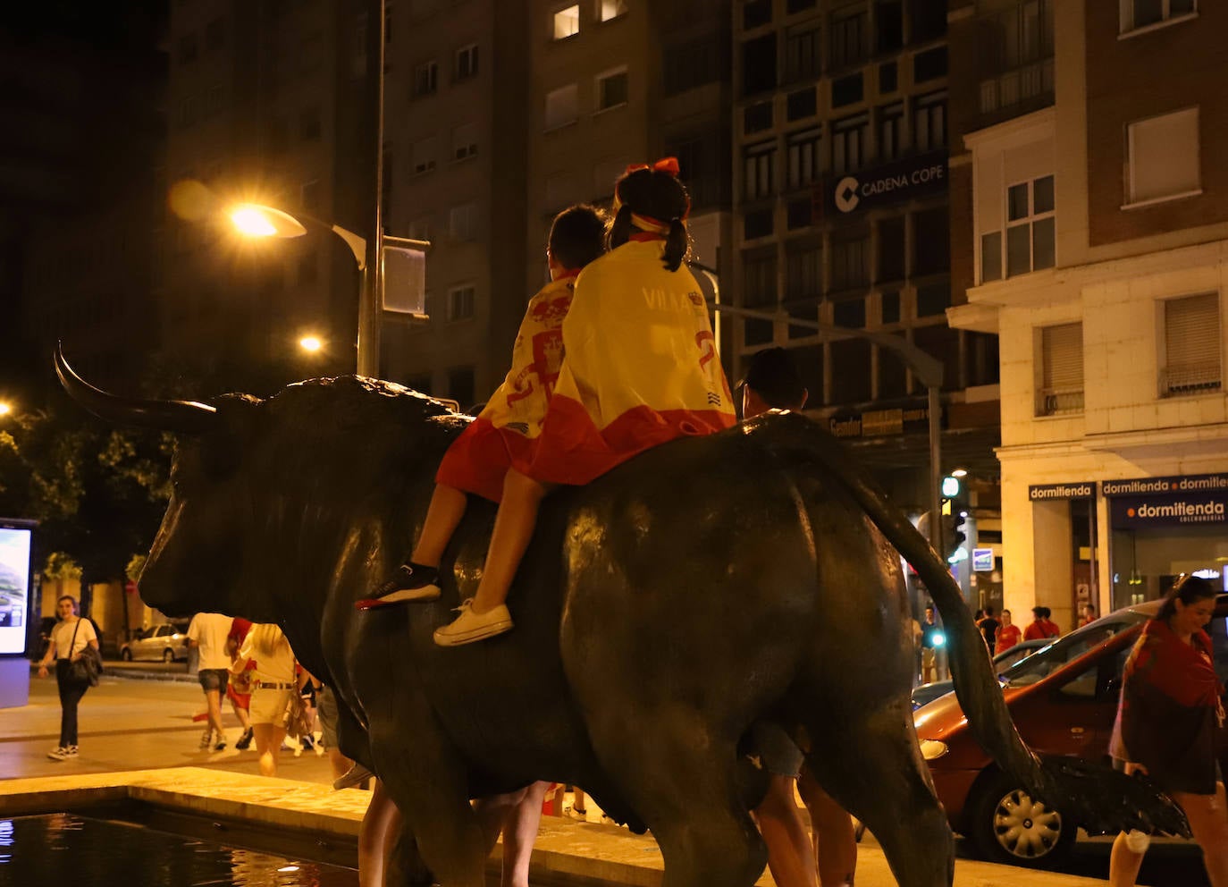 La celebración burgalesa de la victoria de España en la Eurocopa, en imágenes