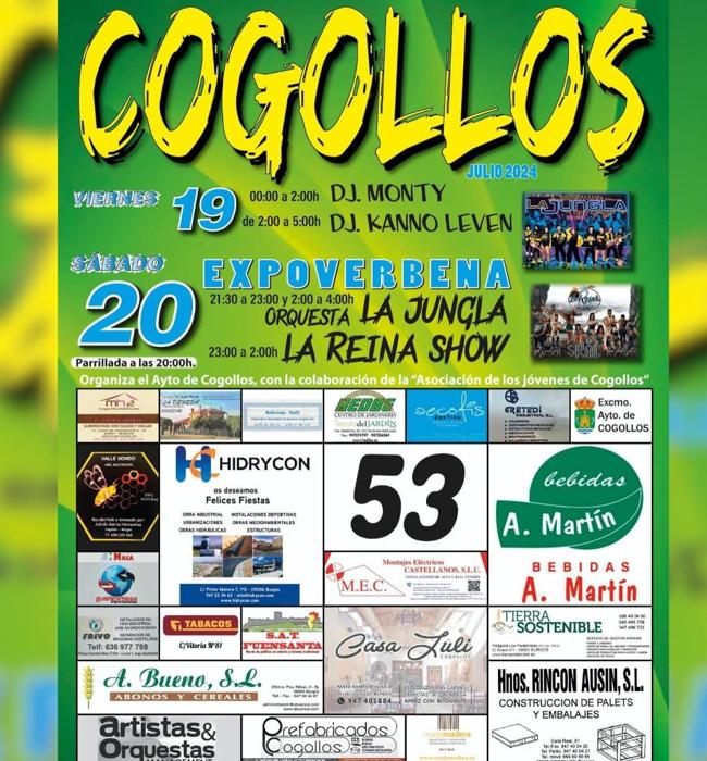 Cartel de las fiestas de Cogollos 2024.