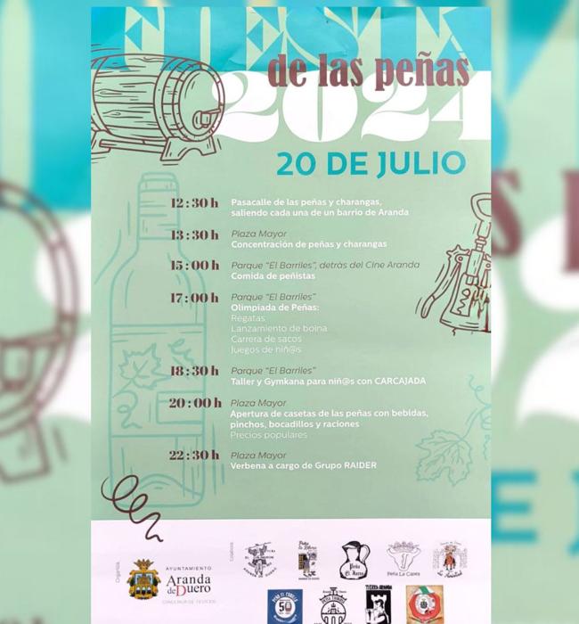 Cartel del Día de Peñas de Aranda de Duero 2024.