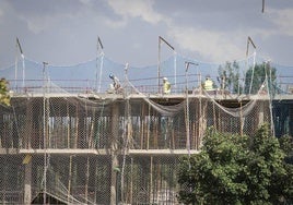 Imagen de archivo de la construcción de un edificio.