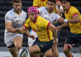 Sorreluz, con la camiseta de la selección española.