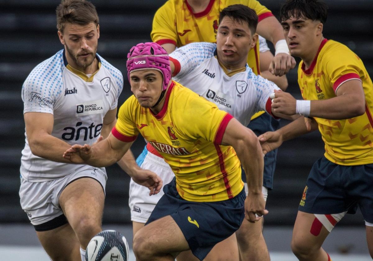 Sorreluz, con la camiseta de la selección española.