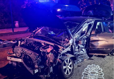 Dos detenidos implicados en un accidente durante una carrera ilegal en Burgos