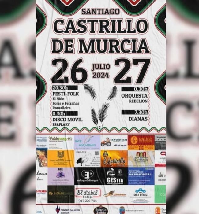 Cartel de fiestas de Castrillo de Murcia 2024.