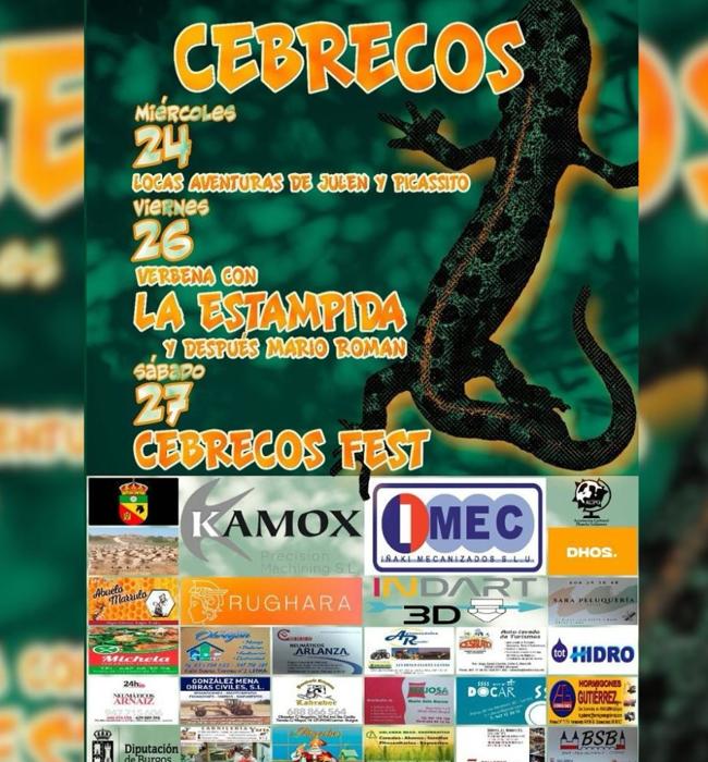 Cartel de fiestas de Cebrecos 2024