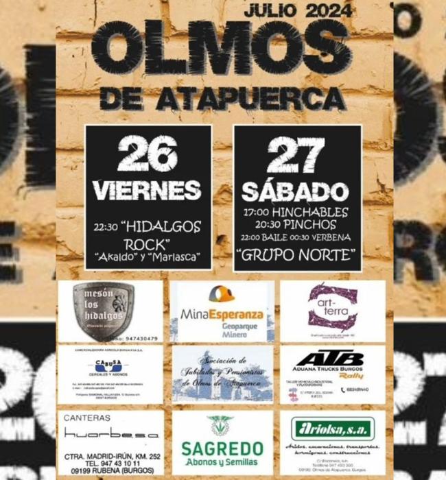 Cartel de fiestas de Olmos de Atapuerca 2024.