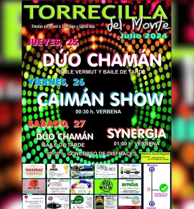 Cartel de fiestas de Torrecilla del Monte 2024.