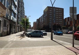 Calle Luis Alberdi en la ciudad de Burgos.