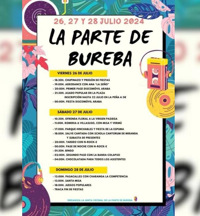 Cartel de fiestas de La Parte de Bureba 2024.