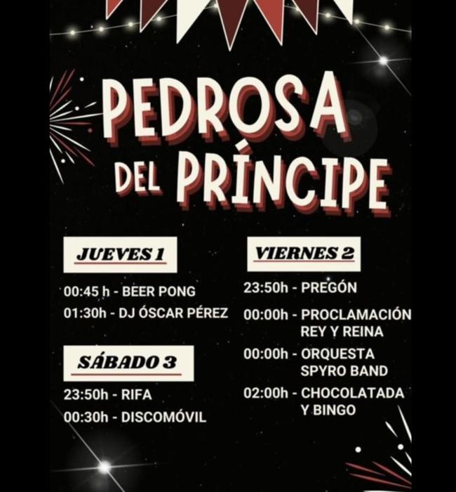 Cartel de fiestas de Pedrosa del Príncipe 2024.