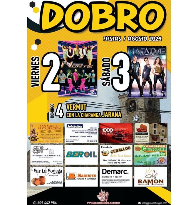 Cartel de fiestas de Dobro 2024.