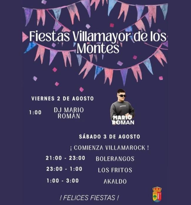 Cartel de fiestas de Villamayor de los Montes 2024.