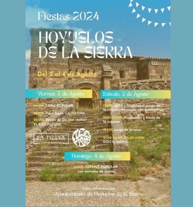 Cartel de fiestas de Hoyuelos de la Sierra 2024.