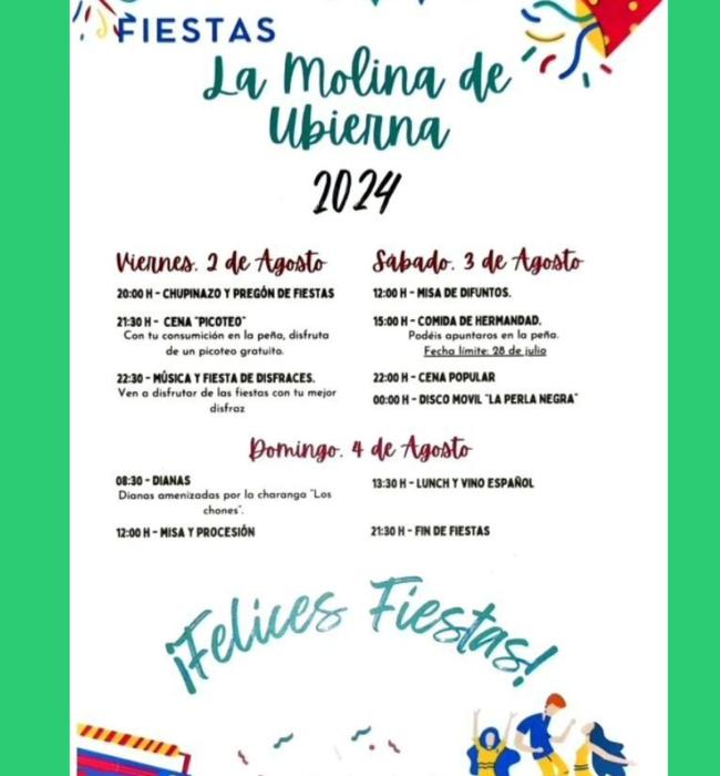 Cartel de fiestas de La Molina de Ubierna 2024.