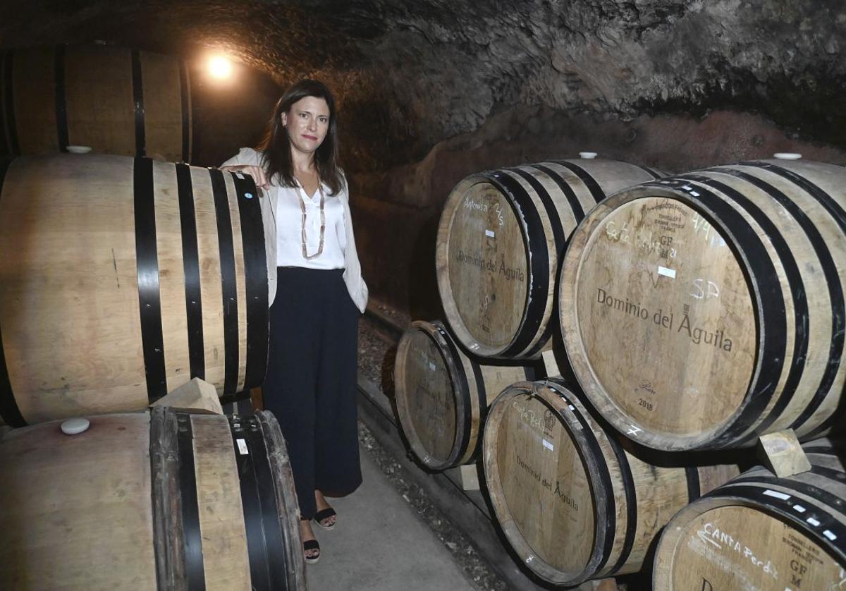 Isabel Rodero, de bodegas Dominio del Águila, ganadora del Premio Empresaria de Caixabank en Castilla y León.