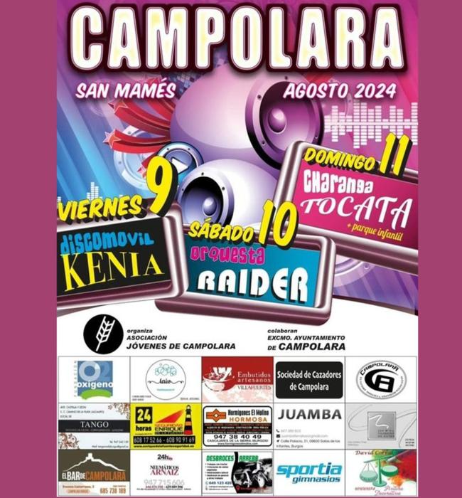 Cartel de fiestas de Campolara 2024.