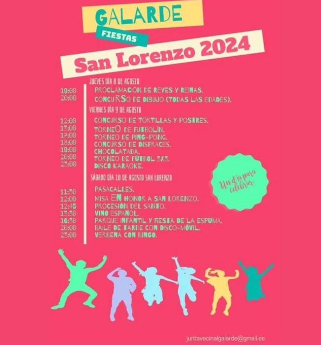 Cartel de fiestas de Galarde 2024.