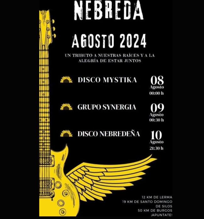 Cartel de fiestas de Nebreda 2024.