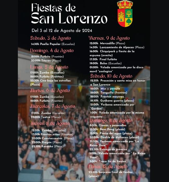 Cartel de fiestas de Fuentebro 2024.