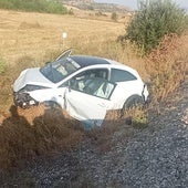 Herido en un accidente en Mambrillas de Lara