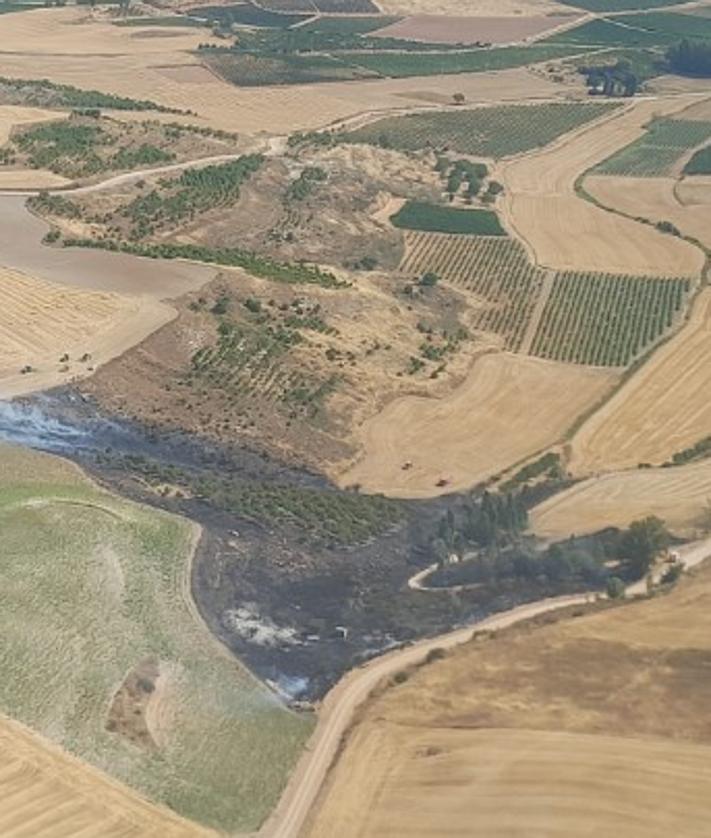 Imagen secundaria 2 - Imágenes aéreas de los últimos incendios registrados en Burgos.