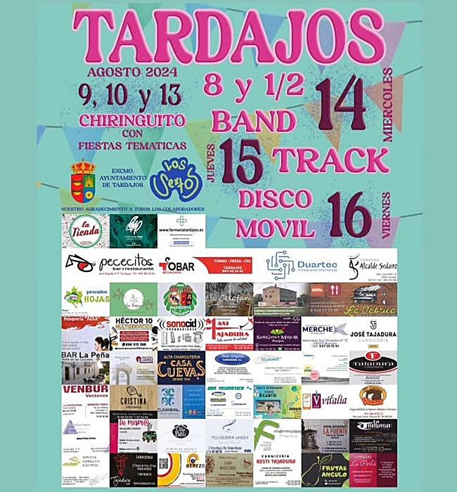 Cartel de fiestas de Tardajos 2024.