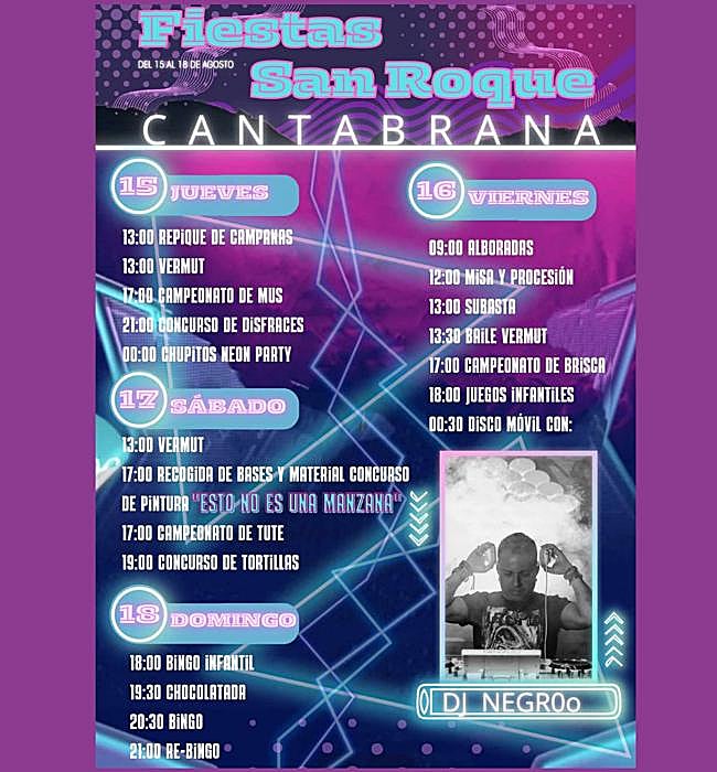 Cartel de fiestas de Cantabrana 2024.