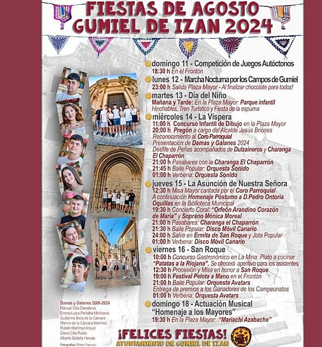 Cartel de fiestas de Gumiel de Izán 2024.