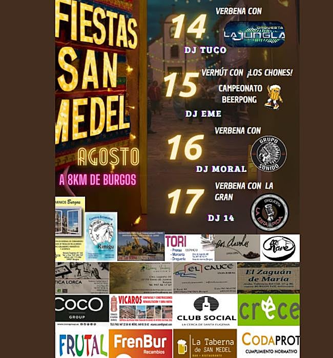 Cartel de fiestas de San Medel 2024.