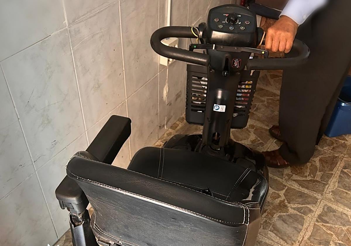 Silla eléctrica sustraída en Burgos.