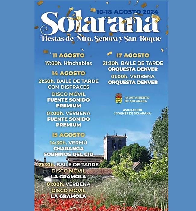 Cartel de fiestas de Solarana 2024.
