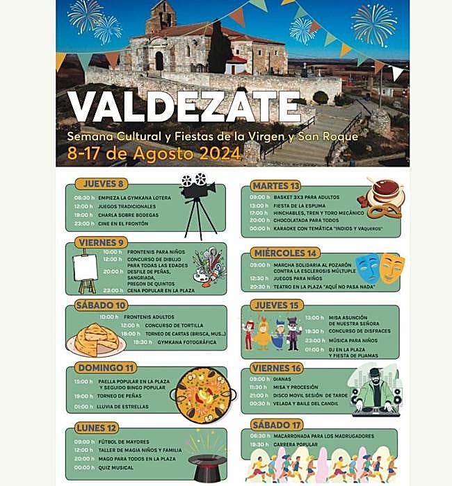 Cartel de fiestas de Valdezate 2024.