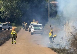 Imagen del operativo desplegado en Villela.