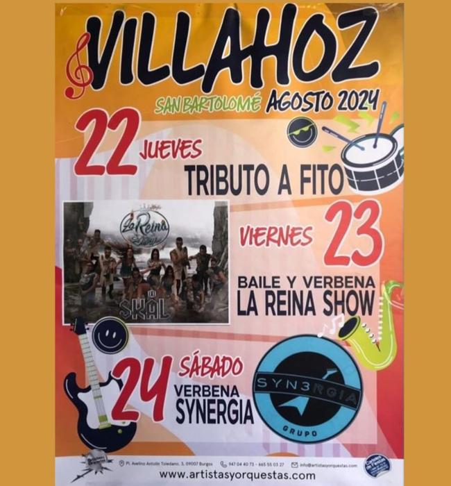 Cartel de fiestas de Villahoz 2024.