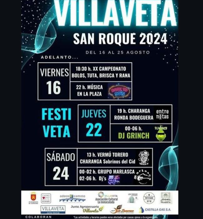 Cartel de fiestas de Villaveta 2024.