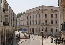 Vista de la calle Santander, en Burgos.