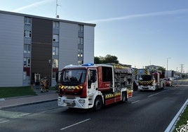 Lugar del incendio en Burgos.