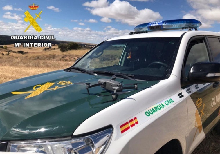 Dron con cámara térmica empleado por la Guardia Civil.