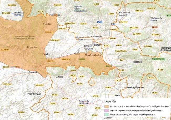 Territorio en la provincia en donde se encuentra el águila perdicera.