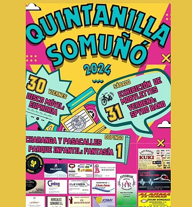 Cartel de fiestas de Quintanilla de Somuñó 2024.