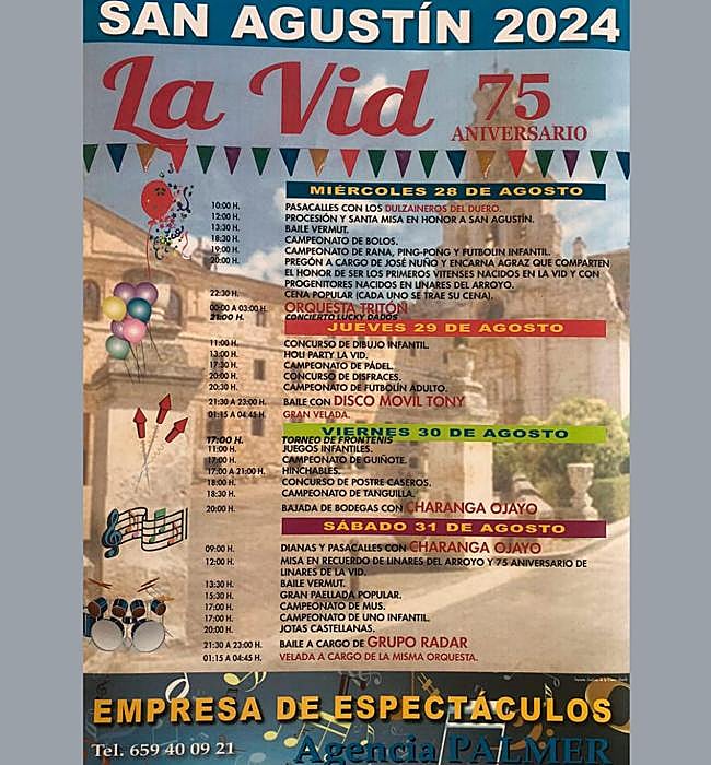 Cartel de fiestas de La Vid 2024.