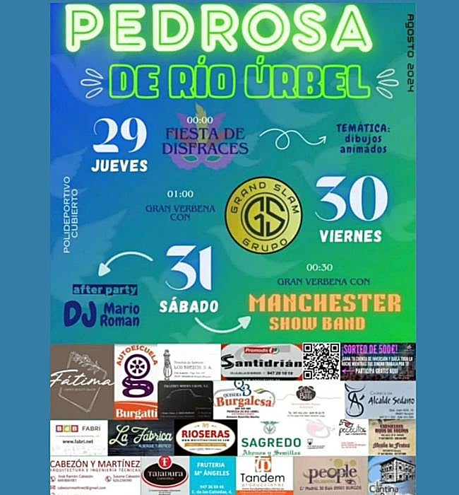 Cartel de fiestas de Pedrosa de Río Úrbel 2024.