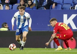 Ian Forns, con la camiseta del Espanyol.