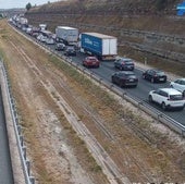 Un accidente múltiple deja retenciones kilométricas en la AP-1 en Burgos