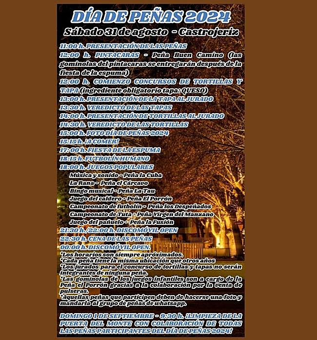 Cartel del Día de Peñas de Castrojeriz 2024.