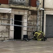 Precintan el edificio del centro de Burgos en el que ardieron dos viviendas