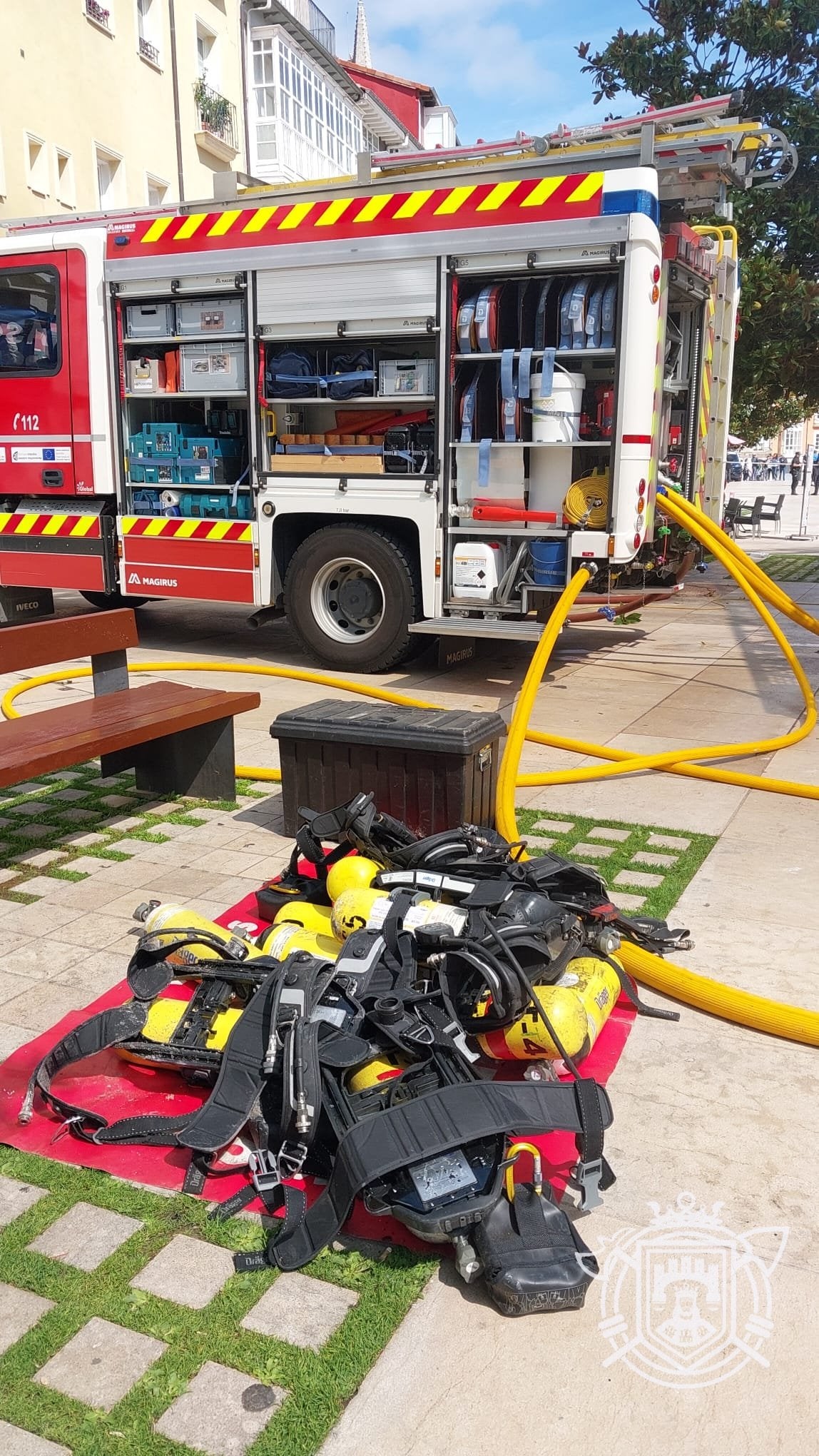 Así fue el incendio de un edificio en el centro de Burgos