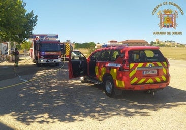 Tres intoxicados por humo en el incendio de un restaurante en Moradillo de Roa