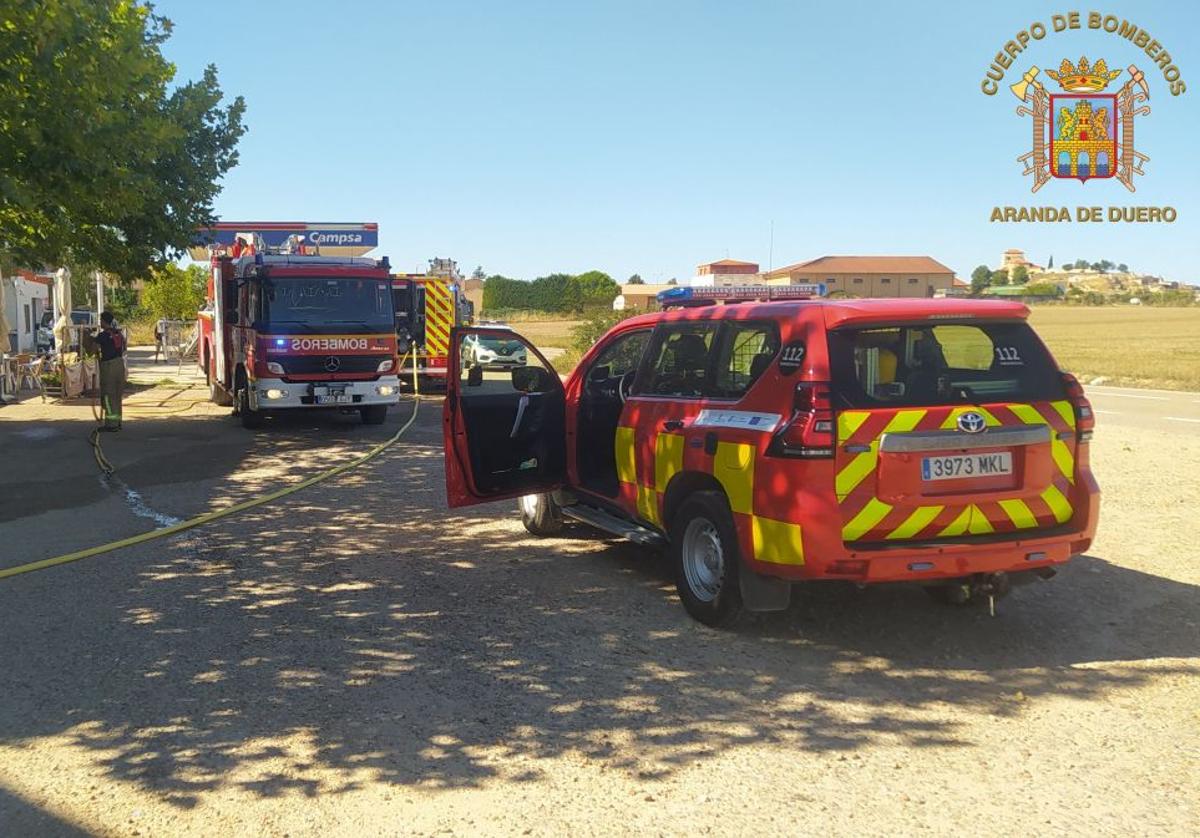 Los Bomberos de Aranda se hicieron cargo de la extinción