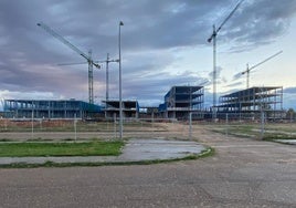 Las obras del nuevo hospital de Aranda avanzan con paso firme.